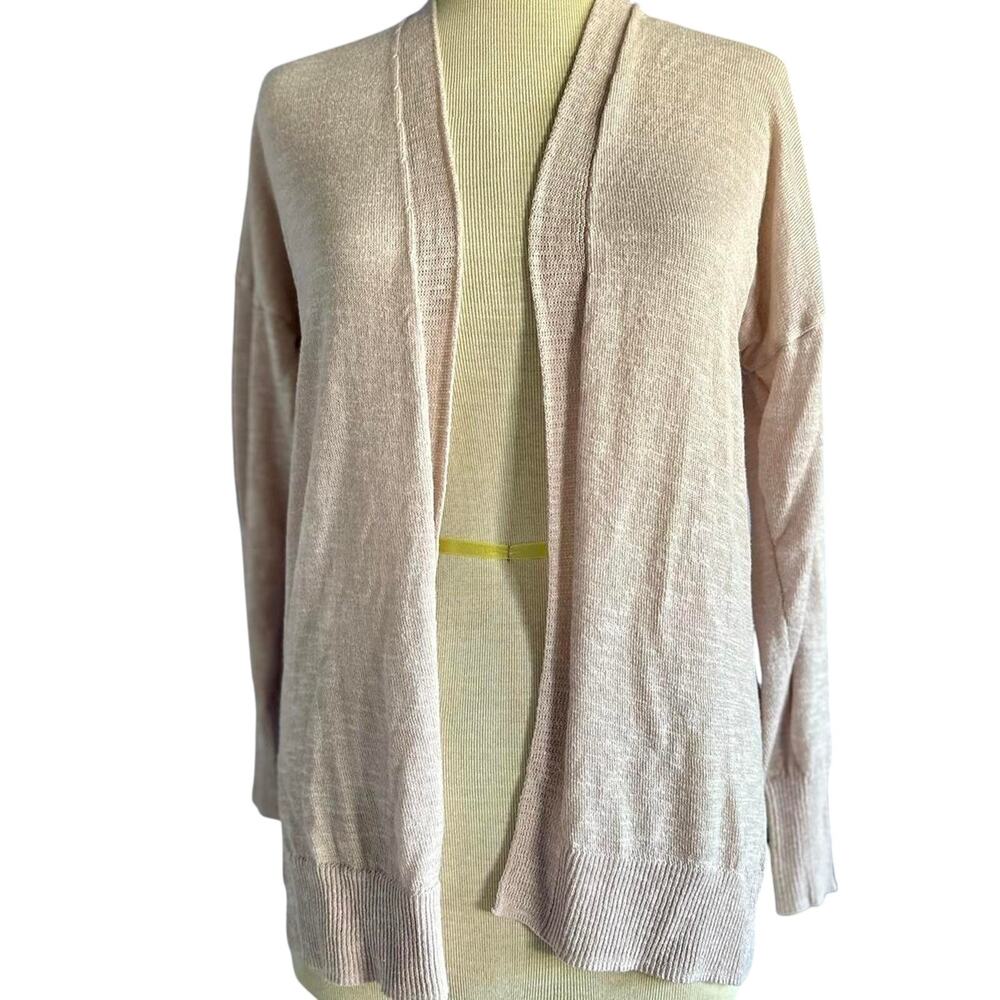 Womens Cardigan Size XS Beige Twee Academia Conservative Modest Quiet Luxury
